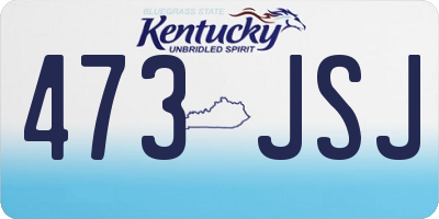 KY license plate 473JSJ