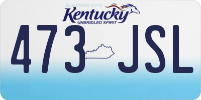 KY license plate 473JSL