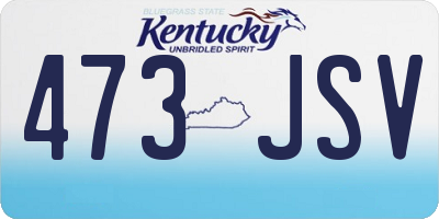 KY license plate 473JSV