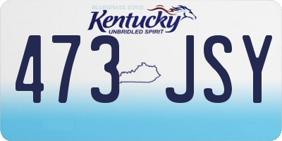 KY license plate 473JSY