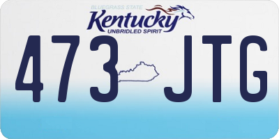KY license plate 473JTG