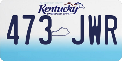 KY license plate 473JWR