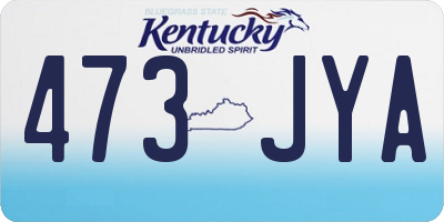 KY license plate 473JYA