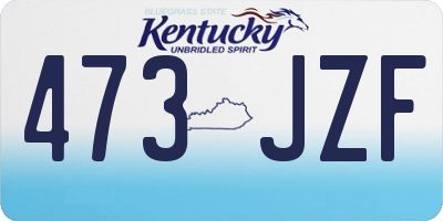 KY license plate 473JZF