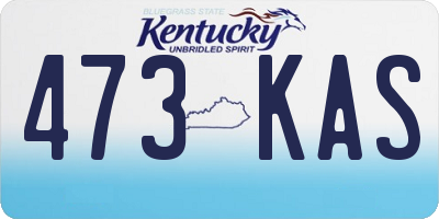 KY license plate 473KAS