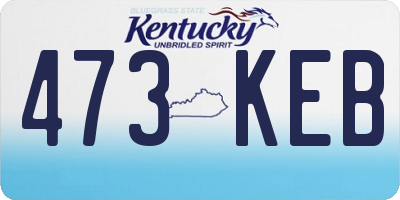 KY license plate 473KEB