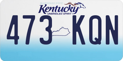 KY license plate 473KQN