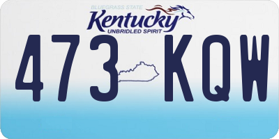 KY license plate 473KQW