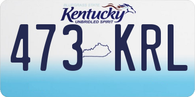 KY license plate 473KRL
