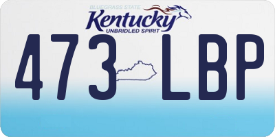 KY license plate 473LBP