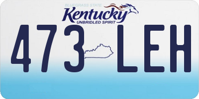 KY license plate 473LEH
