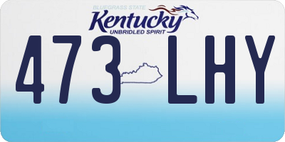 KY license plate 473LHY