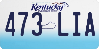 KY license plate 473LIA