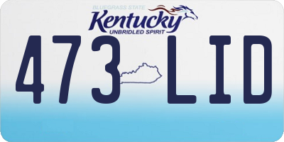 KY license plate 473LID