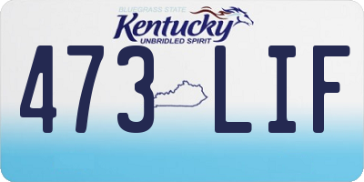 KY license plate 473LIF