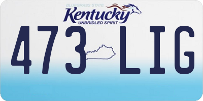 KY license plate 473LIG