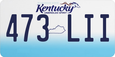 KY license plate 473LII