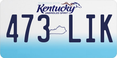 KY license plate 473LIK