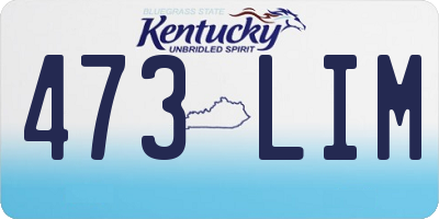 KY license plate 473LIM