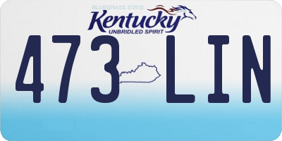 KY license plate 473LIN