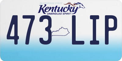 KY license plate 473LIP