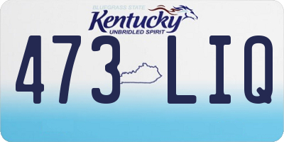 KY license plate 473LIQ