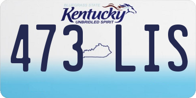 KY license plate 473LIS