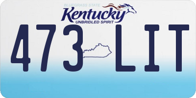 KY license plate 473LIT