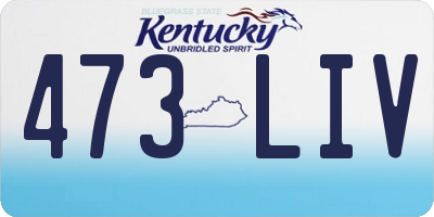 KY license plate 473LIV
