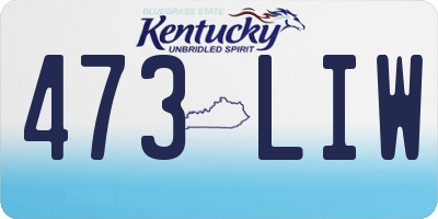 KY license plate 473LIW