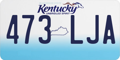 KY license plate 473LJA