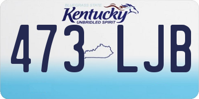 KY license plate 473LJB