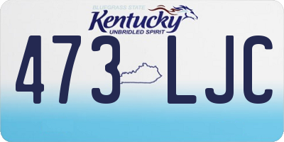 KY license plate 473LJC