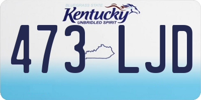 KY license plate 473LJD