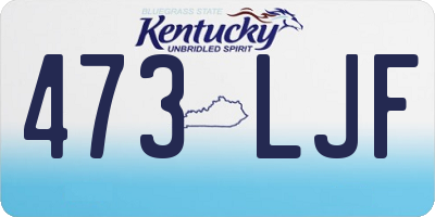 KY license plate 473LJF