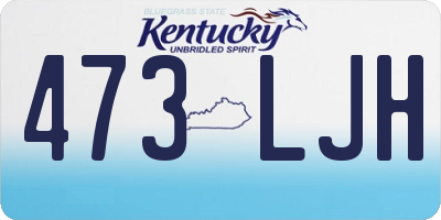 KY license plate 473LJH