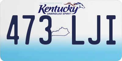 KY license plate 473LJI