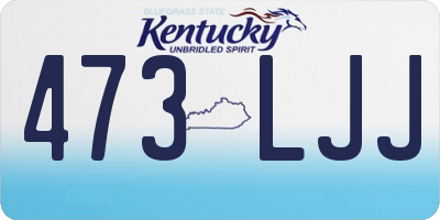 KY license plate 473LJJ