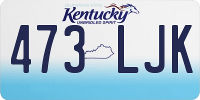 KY license plate 473LJK
