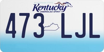 KY license plate 473LJL