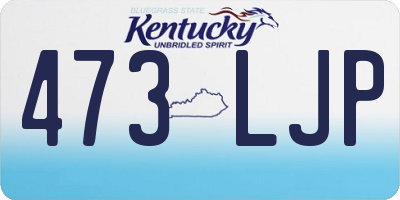 KY license plate 473LJP