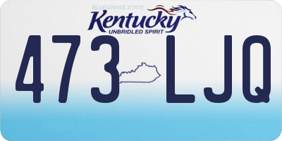 KY license plate 473LJQ