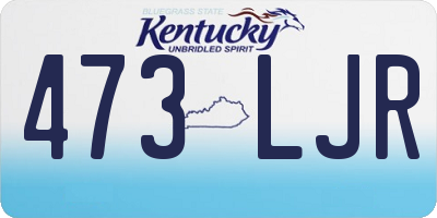 KY license plate 473LJR