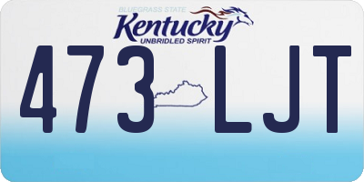 KY license plate 473LJT