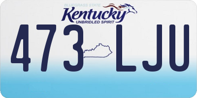KY license plate 473LJU
