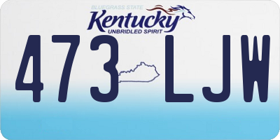 KY license plate 473LJW