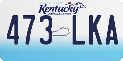 KY license plate 473LKA