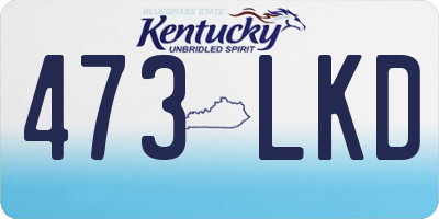 KY license plate 473LKD