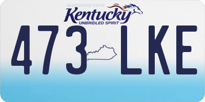 KY license plate 473LKE