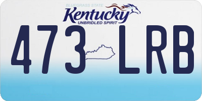KY license plate 473LRB